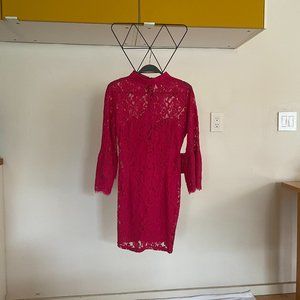 Pink Lace Mod Petite Party Dress